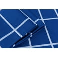 thumbnail image 5 of Extra Long Textured Fabric Shower Curtain 72" Width by 84" Length, Indigo Checkered Printed Bathroom Curtains Machine Washable, 5 of 5