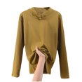 thumbnail image 1 of Yuyuzo Hauts de Pyjama pour Femmes Doublés en Molleton Col Roulé Couche de Base sous-Vêtements Thermiques en Molleton, 1 of 5