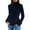 Dark Blue, variant on Qepwscx Mock Neck Tops for Women Long Short Sleeve Ribbed Knit Tight Stretchy Dressy Casual T-Shirts Winter Slim Fit Thermal Active Layer Shirts Underwear