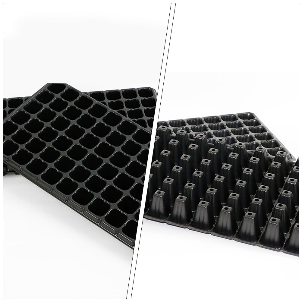 PENIKOKO 15-Piece Black PVC Starter Planting Tray with 72 Cells and Drainage Holes for Seed Germination and Propagation