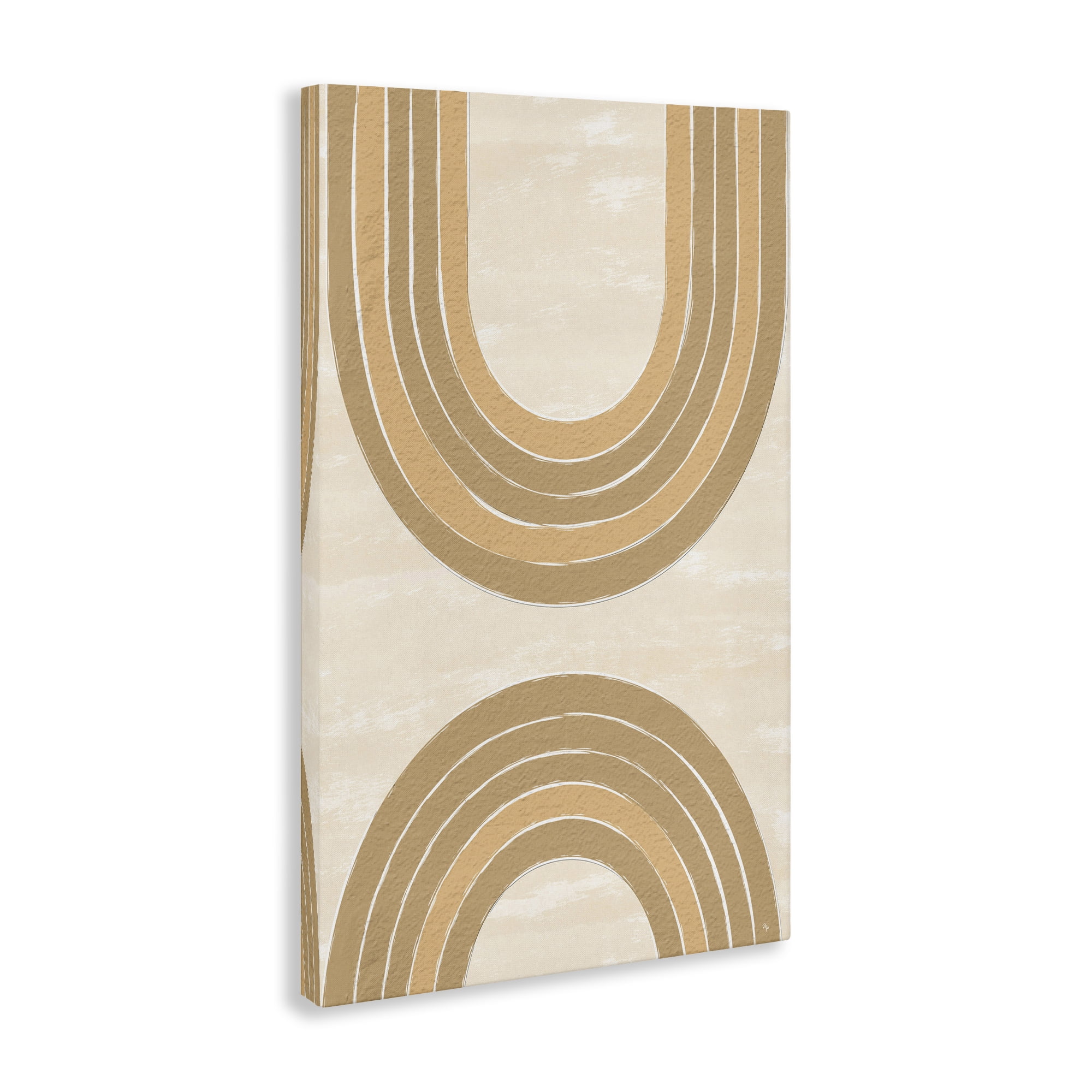 Stupell Industries Neutral Rainbow Arches Abstract Painting Gallery Wrapped Canvas Art Print Wall Art, 16 x 24