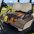 thumbnail image 3 of Whosucclay Deer Wood Grain Club Car Seat Covers, 51.18 x 30.3 inches 4 Storage Pockets Golf Cart Seat Blanket with Quick Dry, 3 of 9