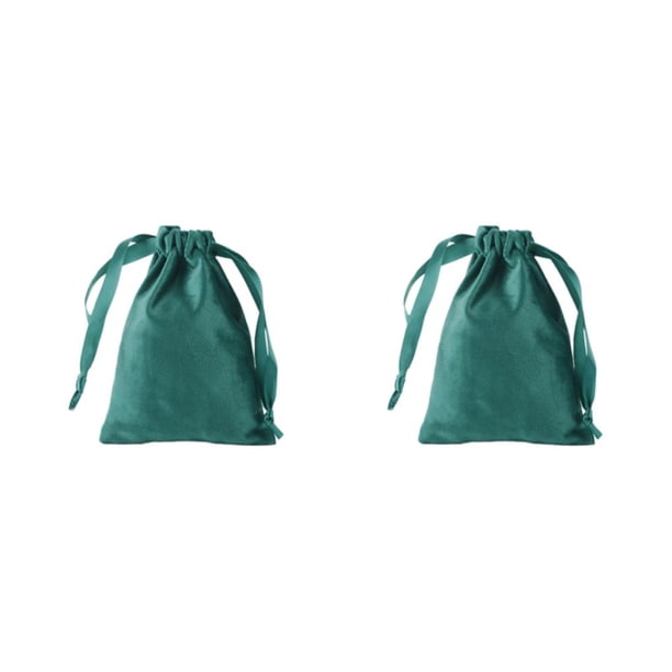 Advancent Bolsas de joyería súper suaves, bolsas con cordón fáciles de usar y que ahorran espacio, bolsas de regalo para dulces, rojo negruzco 2Conjunto
