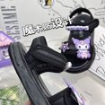 thumbnail image 3 of Sandalias negras 2024 nueva moda escuela primaria estilo coreano estilo coreano niños grandes playa zapatos para niños marca Internet celebridad, 3 of 5
