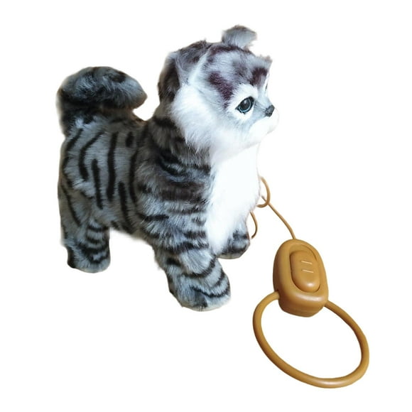 Milaget Figurines Amusantes de Chat Électronique pour Enfants Jouets Cadeaux d'Anniversaire Cadeau de Noël Gris