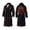 A-Black1832, variant on XIAOCHA Mens Viking Raven Print Robe Shawl Collar Wrap Bathrobe Belt Pocket Nightgown