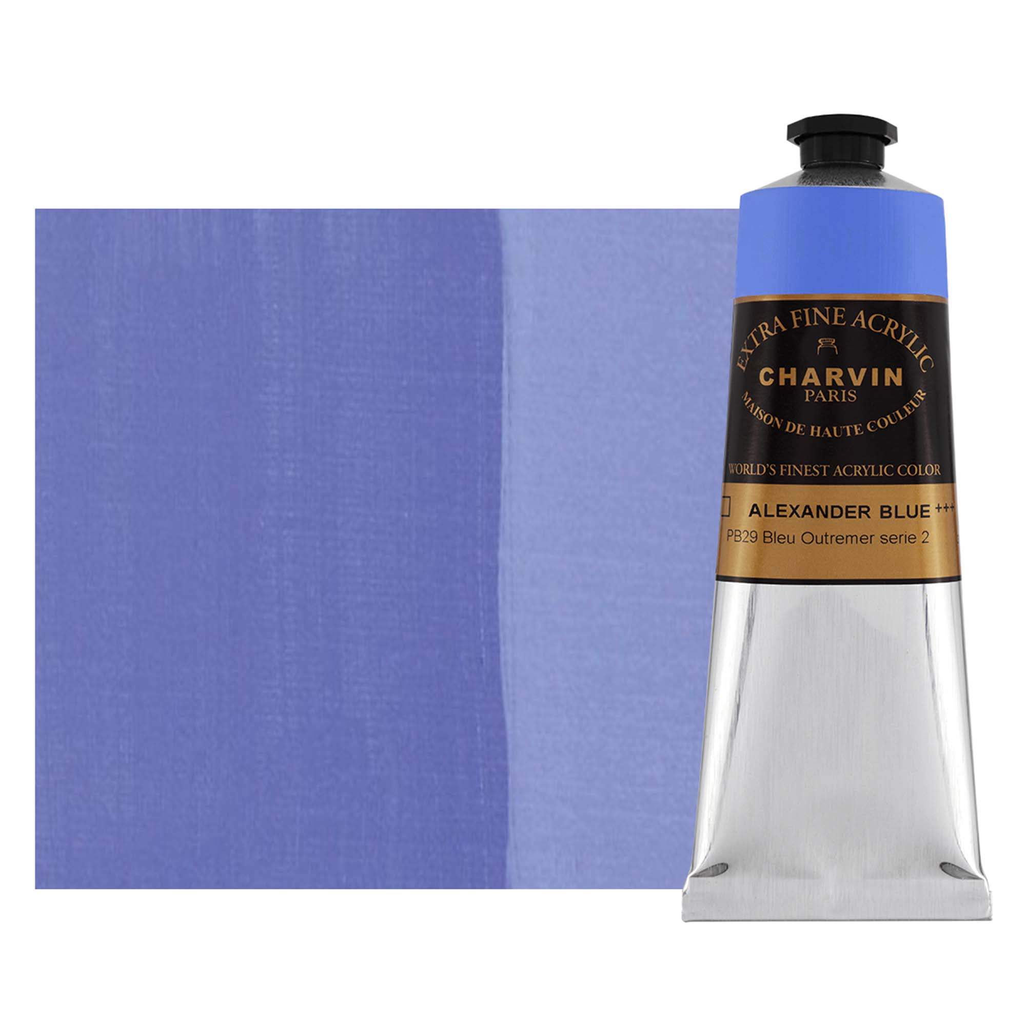 Charvin Extra Fine Professional Artist Acrylic Paint Colors, Nature Themed Hues, 60ml Alexander's Blue