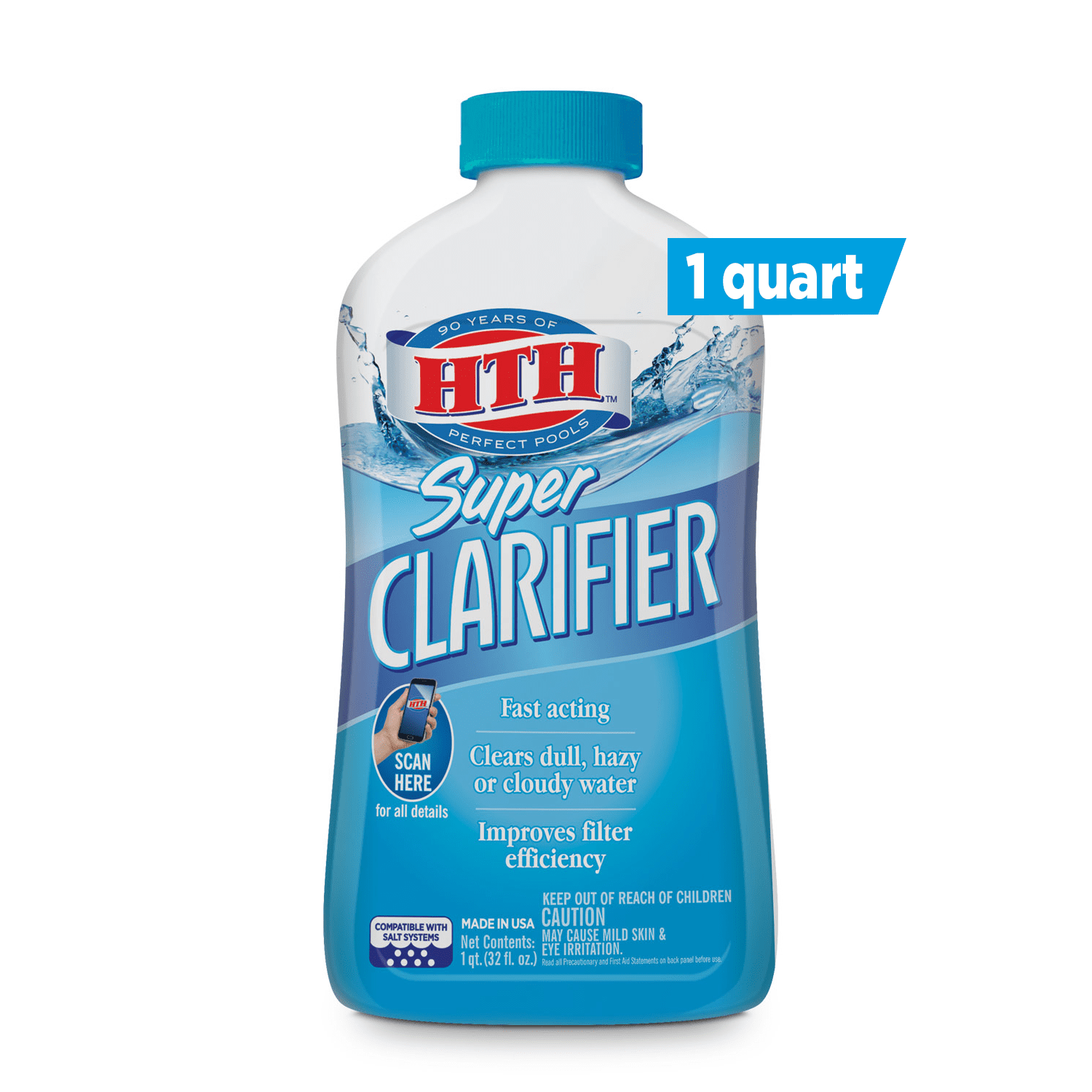 HTH Super Clarifier, Clears Cloudy Water, Pool Chemicals and