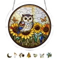 thumbnail image 1 of Acrylic Puzzles Suncatcher Window Hanging 83 Pieces Stained Glass Acrylic Puzzle Song Decoration For Women Men Mom Birthday Home Decor, 1 of 9