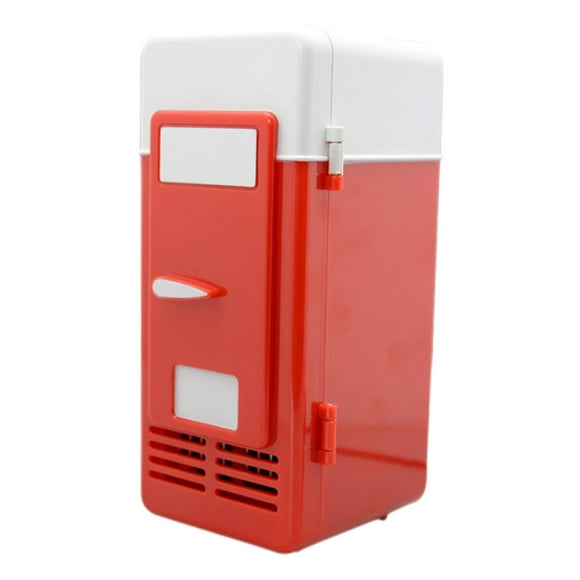 USB Mini Car Refrigerator Accessories Freezer for 1 Can Drinks Sprite Red