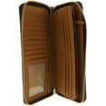 thumbnail image 4 of Michael Kors Jet Set Travel Continental Wallet Long Wristlet Brown Signature MK, 4 of 4