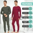thumbnail image 3 of DARESAY Mens Baselayer PJ Set, Mens Thermal Sets up to 3XL (2 Sets), 3 of 5
