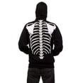 thumbnail image 2 of Calhoun Men's Glow in The Dark Skeleton Costume Zip Hoodie (Black, XX-Large), 2 of 8