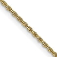 thumbnail image 2 of Solid 14K Yellow Gold 1.4mm Diamond-cut Rope with Lobster Lock Anklet - 10", 2 of 8