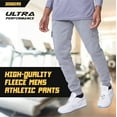 thumbnail image 3 of Ultra Performance 3 Pack Mens Sweatpants, Fleece Cargo Joggers for Men with Pockets, 3 of 7