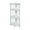 White, variant on HomeStock Natural Beauty 4-Shelf Corner Folding Bookcase, Office, Living Room, Bedroom, Library, Study Room, 38.75"D x 12.5"W x 12.5"H, Sturdy Shelved Bookcase, Corner Bookcase-Color:White