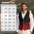 thumbnail image 7 of Yuyamidu Valentine's Day Men's Suit Vest Size S Red Heart Waistcoat Casual Slim Fit Suit Vest Business Formal Dress Waistcoat Music Note Vests for Suit or Tuxedo, 7 of 7