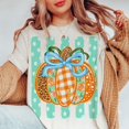 thumbnail image 3 of Coquette Pumpkin Bow Fall T-Shirt, Cute Pumpkin Graphic Tee, Comfort Colors Autumn Shirt, Retro Thanksgiving Halloween Apparel Gift for Her - Ivory, S, 3 of 5
