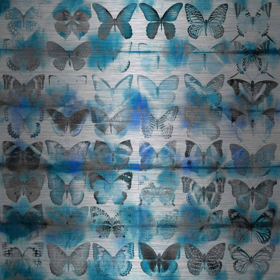 Parvez Taj Powder Blue Wings Art Print on Brushed Aluminum