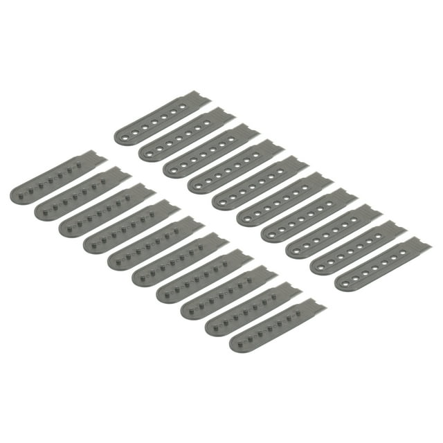 10 Pairs Snapback Strap Cover, 7 Holes Plastic Adjustable Hat Snap Buckle (Gray Blue)