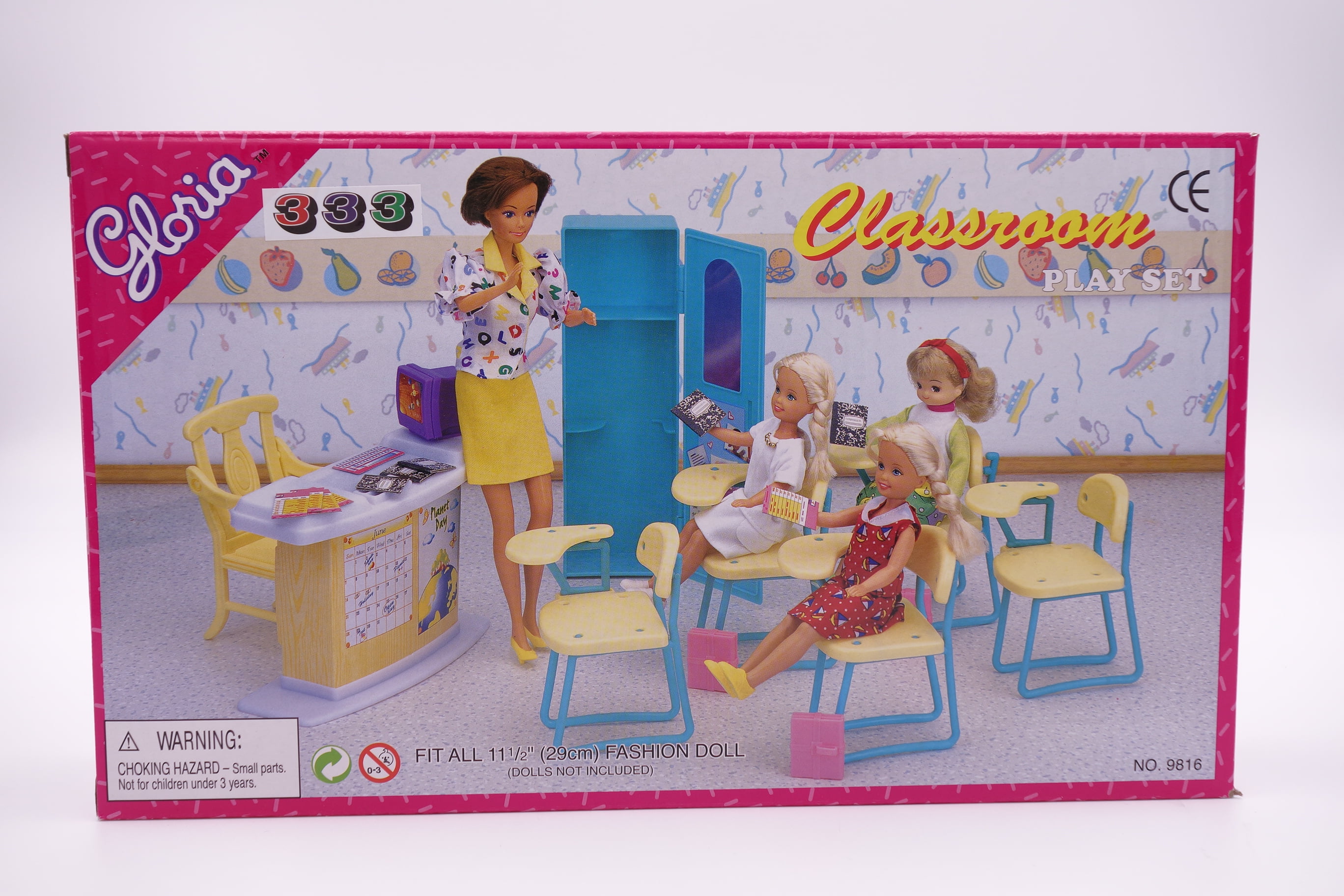 New Barbie Size Dollhouse Furniture Classroom Play Set Free Shipping 