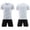 White, variant on SERTG 2 PC Kids Gradient Print Soccer Uniform Set for Boys Quick Dry Breathable V-Neck Shirt and Shorts Youth Football Training Set
