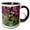 Black/White, variant on 3drose, American Goldfinches on Thistle Tube Feeder in Redbud Tree, Marion, Il, 11oz Two-tone Black Mug