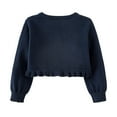 thumbnail image 5 of Baby Girls' Outerwear Jackets Toddler Kids Baby Girls Fashion Cute Color Long Sleeved Thin Style Button Cardigan Coat New Fall Jackets Winter Outerwear Dark Blue 2T, 5 of 8