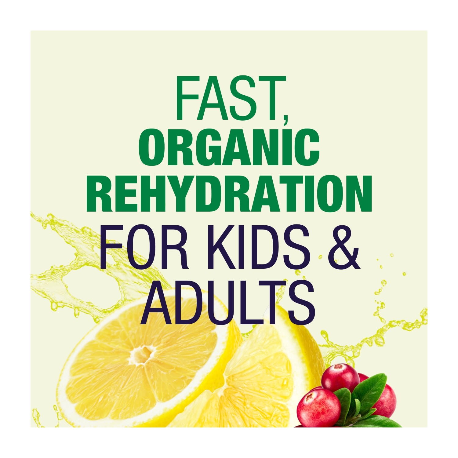 Pedialyte Organic Electrolyte Solution, Crisp Lemon Berry, 1 Liter