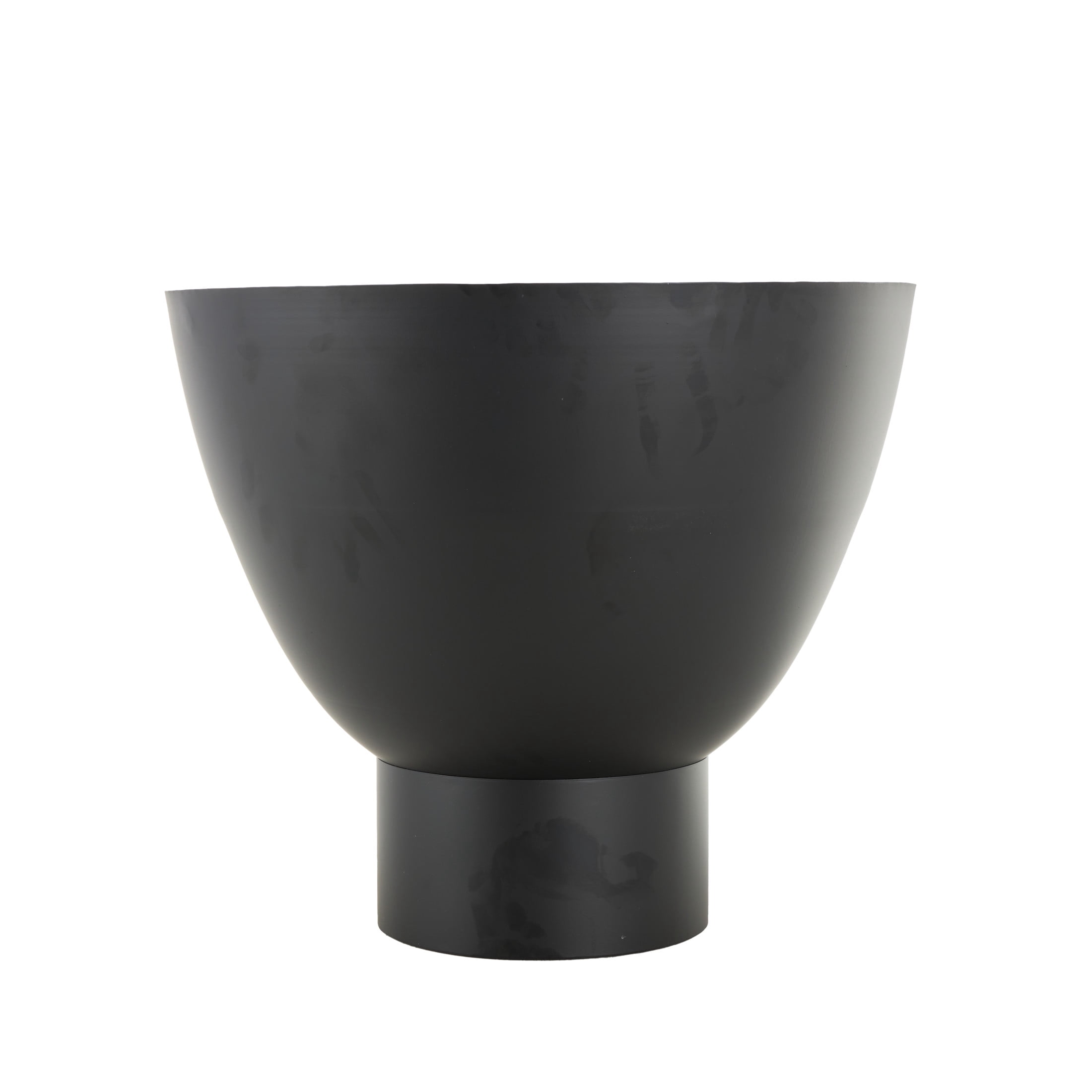 DecMode 22" x 19" Black Metal Geometric Accent Table with Glass Tabletop and Elevated Base, 1-Piece