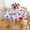 Star, variant on 4th of July Round Fitted Tablecloth with Elastic, Patriotic Star Elastic Round Tablecloth Covers Fit for 36"-44" Tables, Water Resistant Washable Polyester for Memorial Day, Independence Day Decor