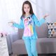 thumbnail image 1 of Conjunto de pijamas de manga larga de princesa de dibujos animados para niña, ropa de dormir de algodón fino de verano con cuello redondo, ropa de casa para bebé y niña, Suit140-150cm Gao Jinjia LED, 1 of 2