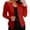 Red, variant on Rutainlusire Blazers for Women Women's Fashion Solid Color Blouses Long Sleeved V-neck Casual Suit Jacket Tops