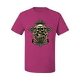 thumbnail image 2 of Wild Bobby, Brotherhood Biker Motorcycles Cross and Skull Pop Culture Men's Graphic T-Shirt, Fuschia, 5XL, 2 of 3