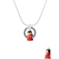 thumbnail image 2 of Delight Jewelry Resin Red Angel Holding Star Silvertone Grandmother Ring Charm Necklace, 18", 2 of 4