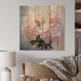 thumbnail image 2 of Designart "Rhododendron love Pink Bouquet II" Floral Print on Natural Pine Wood, 2 of 5