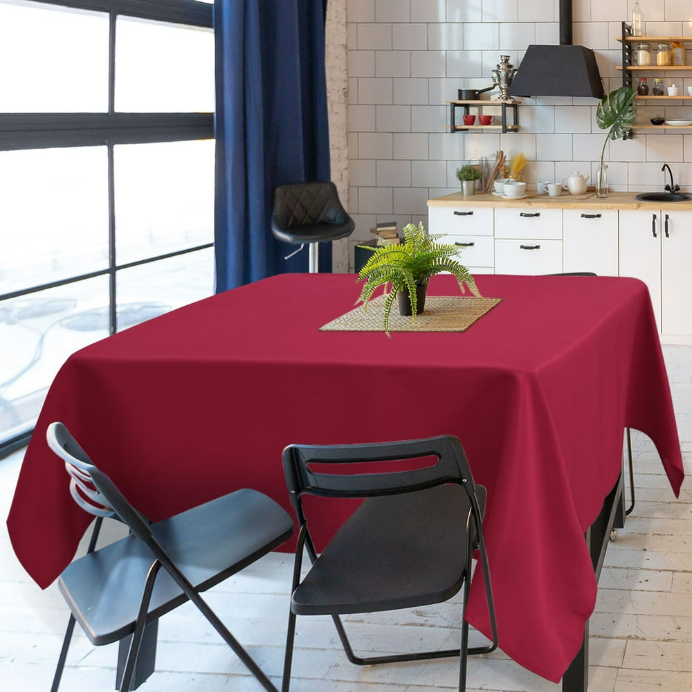 Square Tablecloth Stain Resistant Red Table cloths , Dining Table