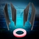 thumbnail image 4 of 4 Unids Universal ABS Fibra de Carbono Coche Cuerpo Parachoques delantero Aletas Divisor Parachoques delantero del coche Spoiler de labios Aletas Canards Trim Kit con cinta adhesiva(Fibra de carbon) Amonsee No, 4 of 6