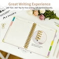 thumbnail image 2 of 1Pack Hardcover Spiral Notebook with Tab, Ruler &  Removable Dividers, 300 Pages 8"x10" Large B5 Faux Leather Notebooks, 5 Subject Notebook College Ruled for Work, Home (Purple), 2 of 9