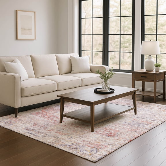 Addison Rugs Mayfield Premium Machine Washable Traditional Global Terracotta Rectangle Rug, 10' x 14'