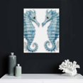 thumbnail image 4 of Nawypu  Carved Coastal Seahorses Pair Aqua Beach Sea Life Wall Art, 4 of 4