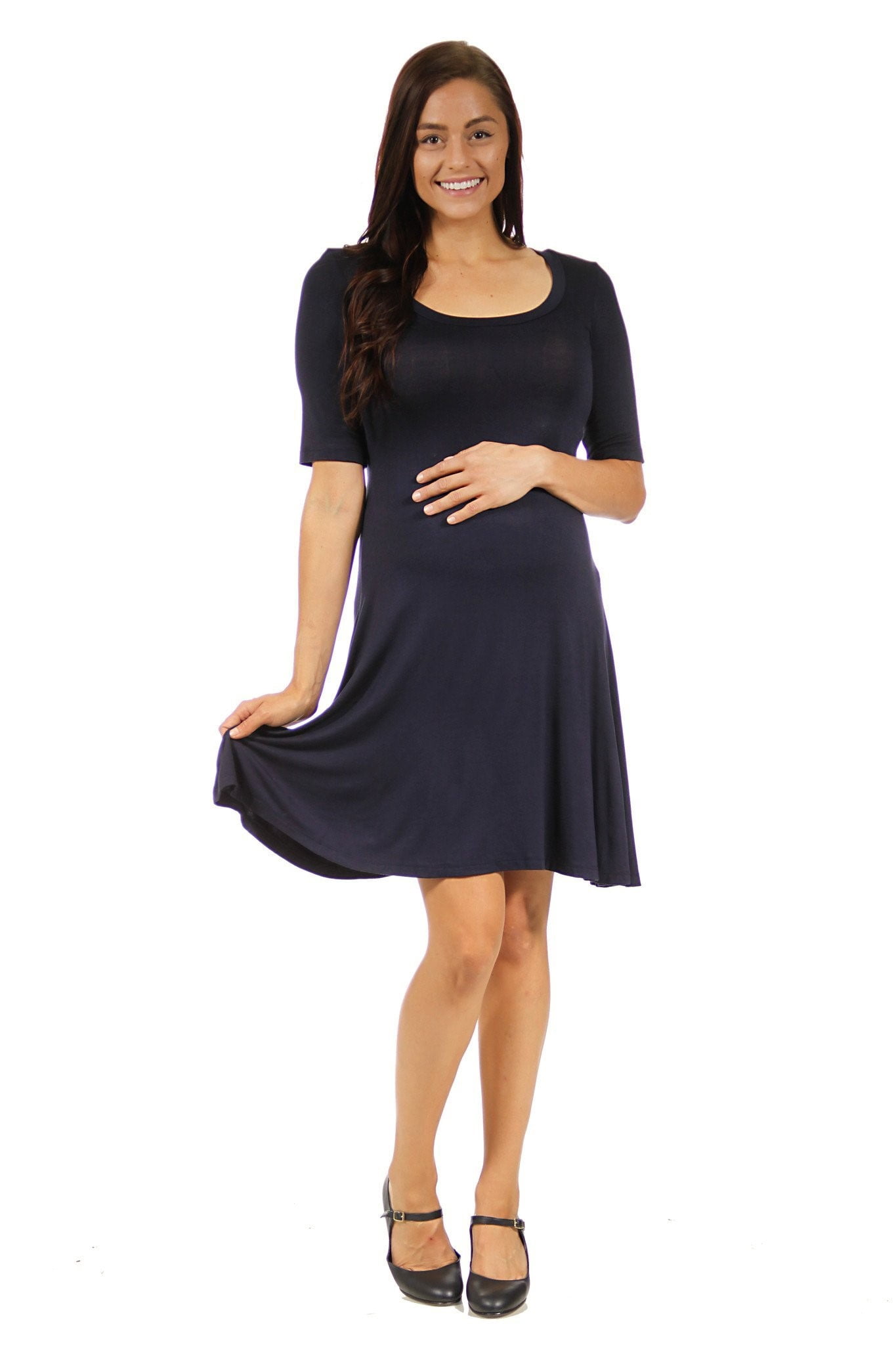 Women's 3/4-sleeve Maternity Dress