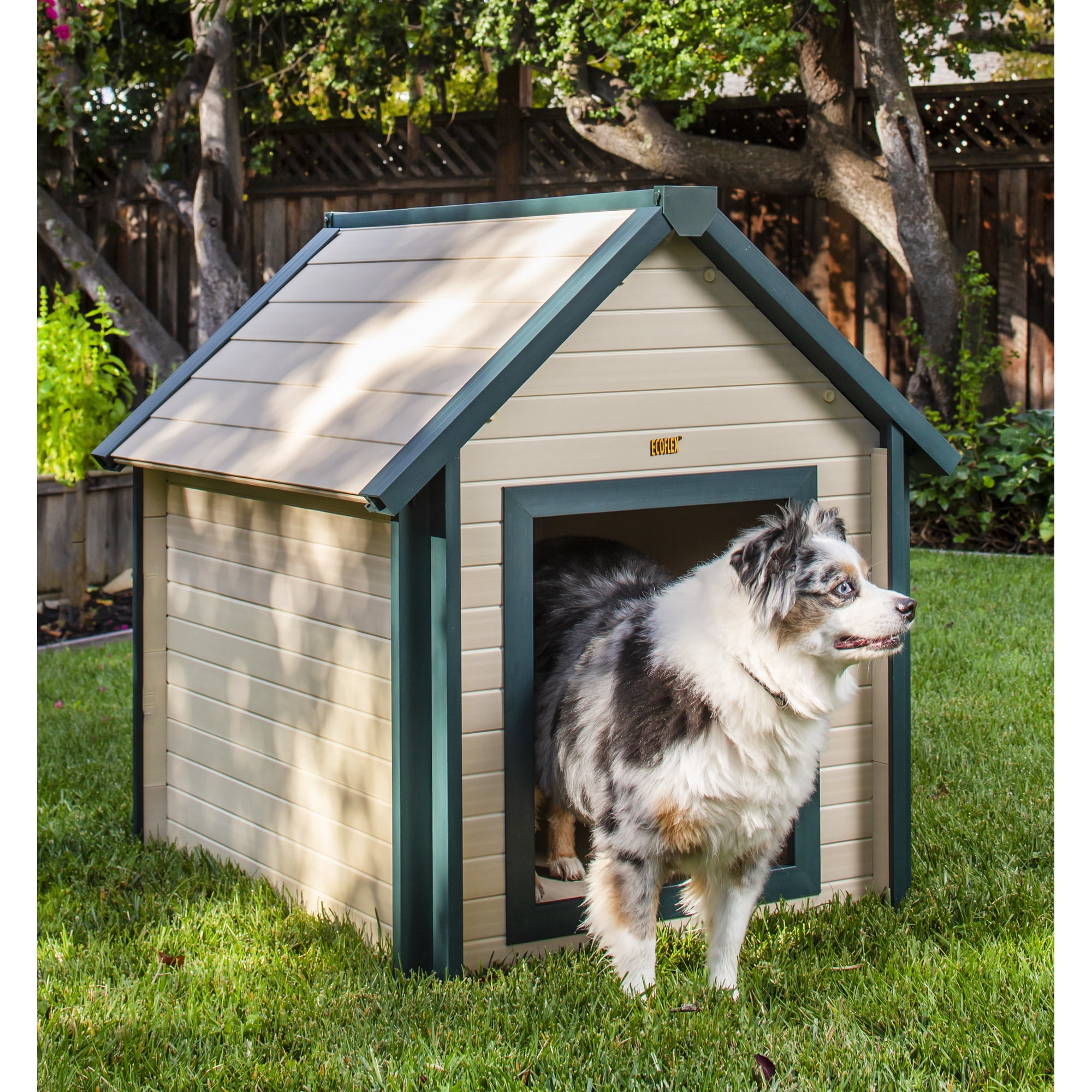 New Age Pet ECOFLEX Bunk Style Dog House, Large, Weather Resistant Easy to Clean
