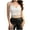 White, variant on Women's Sequin Patchwork Chain Vest Top Spicy Girl Fashion Navel Short Strap Casual Wear