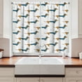 thumbnail image 2 of Ambesonne Dachshund Kitchen Curtains, Dog in Pullover Snowflake, 55"x45", Ginger Dark Turquoise, 2 of 3