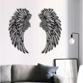 thumbnail image 3 of Alas de plumas de ángel de metal para decoración de pared, manualidades, pegatinas de pared para dormitorio, sala de estar, fiesta de cumpleaños de niña, 3 of 5