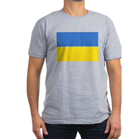 CafePress - Ukraine Flag T Shirt - Men's Fitted T-Shirt