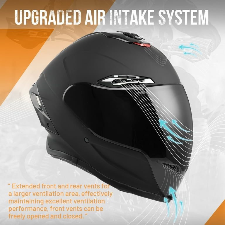 Motorcycle Helmet Adult Full Face Dual Visor Pointed Rear Sunshade