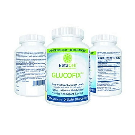 Glucofix Blood Sugar Support Supplement - 120 Vege Caps- 6 Vital Nutrients for Better Insulin Sensitivity & Reduced Glucose - Berberine/ Cinnamon Pills for Diabetes & Pre-Diabetes Support