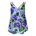 thumbnail image 5 of HaoXianJian Summer Womens Summer Tank Top Floral Print Tee Sleeveless T Shirt Casual Loose Fits Tunic Shirts 2025, 5 of 6